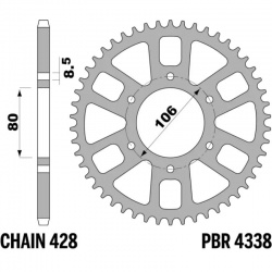 Couronne PBR alu ultra-light - 428