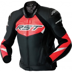 Veste RST Tractech Evo D3O cuir - noir/rouge