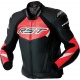 Veste RST Tractech Evo D3O cuir - noir/rouge