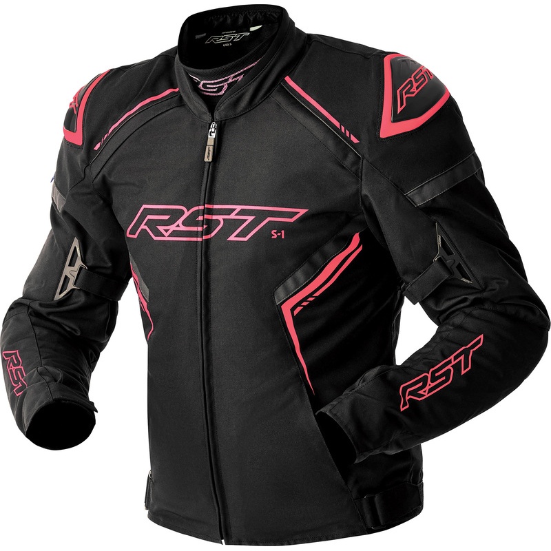 Veste femme RST S1 D3O Textile - noir/rose