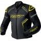 Veste RST S1 D3O cuir - noir/jaune fluo