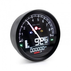 Compteur de vitesse/Tachymètre KOSO D80 TNT-05 anneau noir