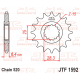 Pignon JT SPROCKETS acier anti-bruit - 520