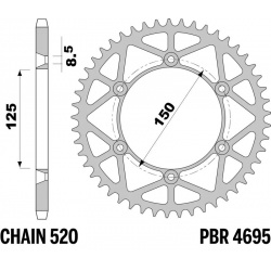 Couronne PBR acier allégée - 520
