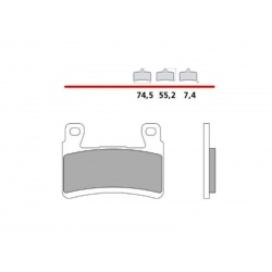 Plaquettes de frein BREMBO UPGRADE Z04 métal fritté - 107A48617