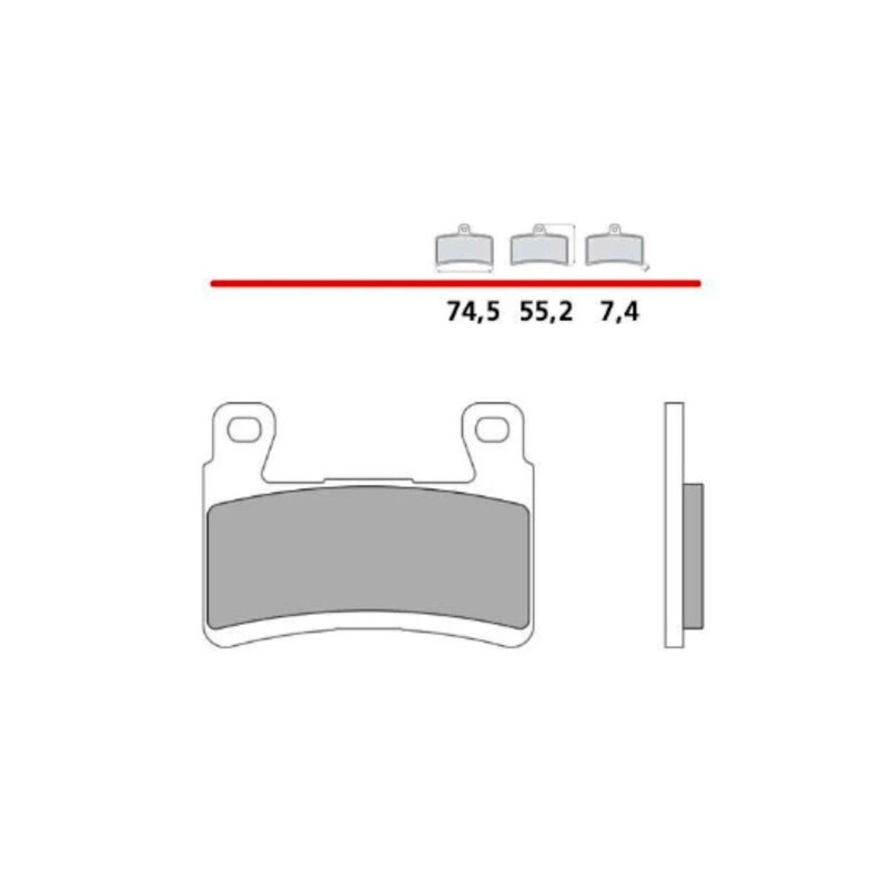 Plaquettes de frein BREMBO UPGRADE Z04 métal fritté - 107A48617