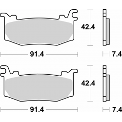Plaquettes de frein BREMBO route métal fritté - 07BB4480