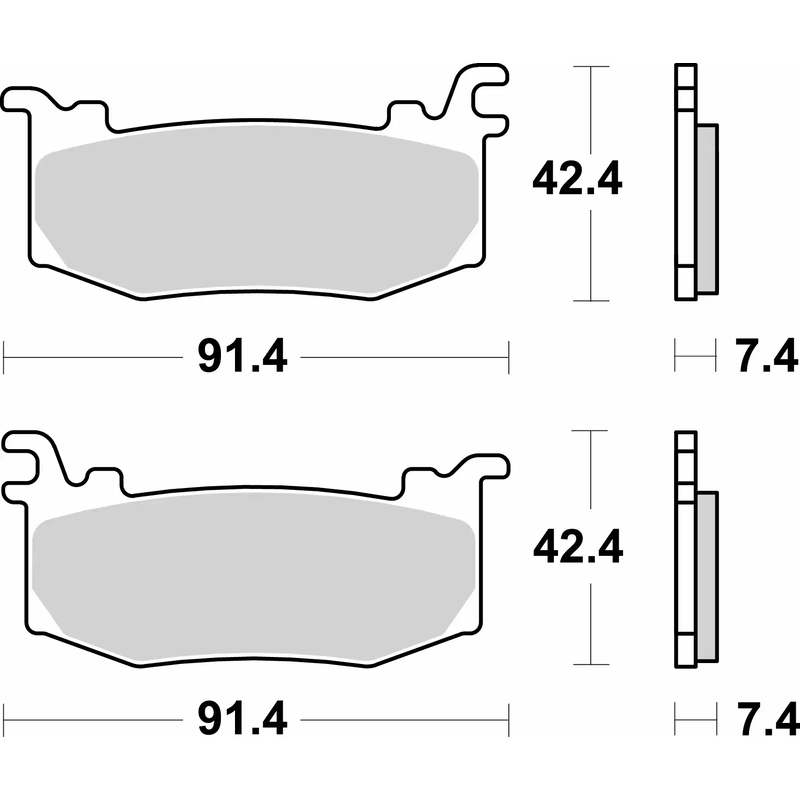 Plaquettes de frein BREMBO route métal fritté - 07BB4480