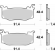 Plaquettes de frein BREMBO route métal fritté - 07BB44RC