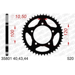 Kit chaîne AFAM 520XSR 16/43-110 - couronne standard