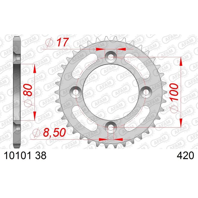 Couronne AFAM alu standard - 420