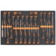 Plateau thermoformé souple BETA TOOLS avec tournevis Beta Easy pour vis à fente, Phillips® et Torx®
