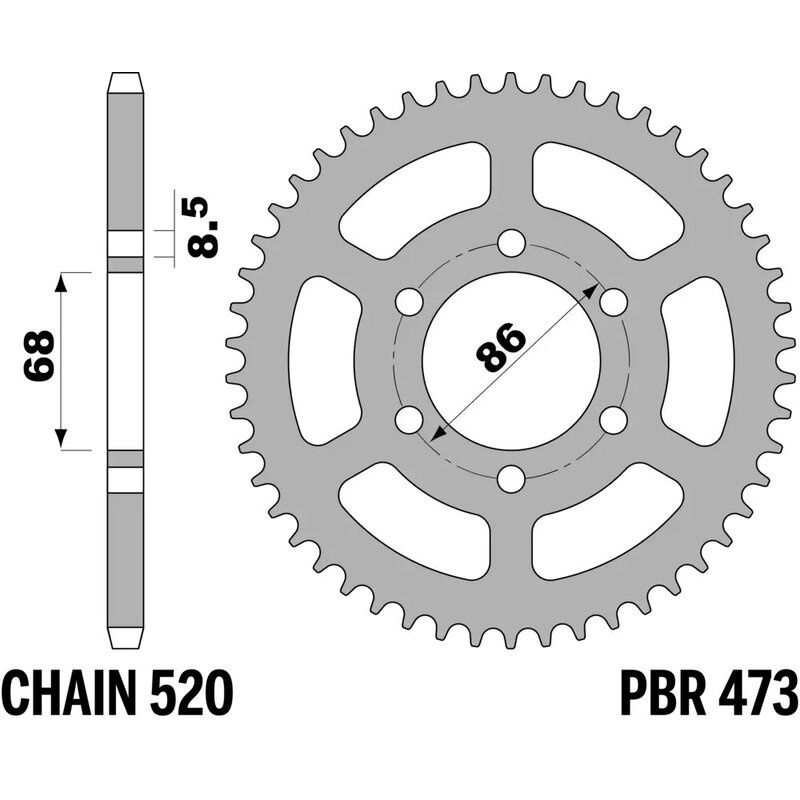 Couronne PBR acier standard - 520