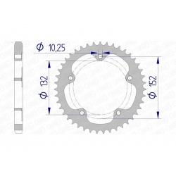 Couronne AFAM alu standard - 525