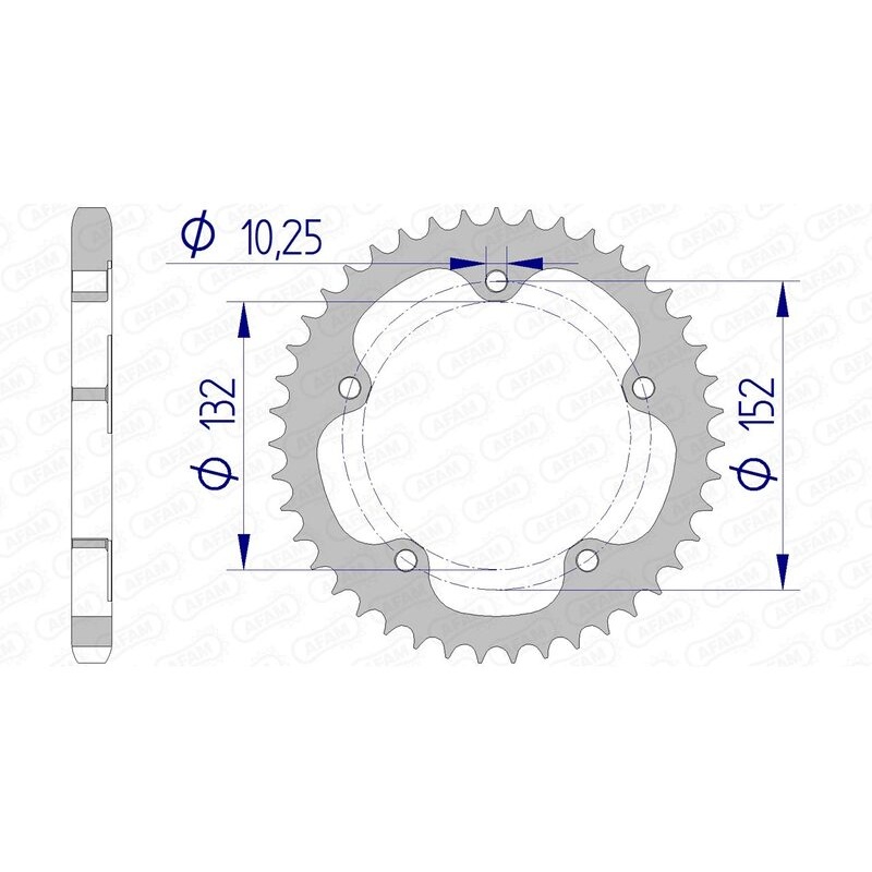 Couronne AFAM alu standard - 525