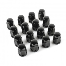 Écrous de roue borgnes KIMPEX M12x1.25 - lot de 16 - noir