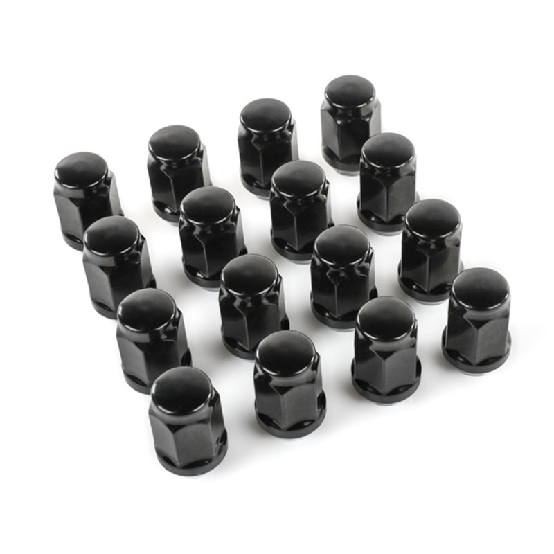 Écrous de roue borgnes KIMPEX M10x1.25 - lot de 16 - noir