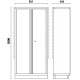 Armoire métallique à 2 portes avec étrier BETA C45PRO 2.0